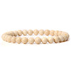 Synthetic Fossil Round Beaded Stretch Bracelet SF8562-18-1-1