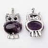 Natural Amethyst Pendants G-G884-B10-FF-2