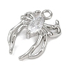 Brass Pave Clear Cubic Zirconia Pendants LS-KK-L238-02P-2