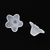 Transparent Frosted Acrylic Flower Beads X-PL554-2
