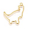 Zinc Alloy Open Back Bezel Pendants PALLOY-WH0039-01G-C-2