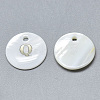 Natural White Shell Mother of Pearl Shell Charms SSHEL-N036-053Q-1