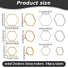 60Pcs 6 Styles 304 & 201 Stainless Steel Linking Rings FIND-GL0001-71-2
