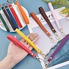 12Pcs 12 Colors PU Leather Wrist Strap Keychains KEYC-CA0001-19-3