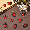 16Pcs 8 Styles Alloy Enamel Gothic Style Pendants PALLOY-SC0004-45B-5