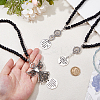 3Pcs Alloy Angel Pendant Decoration HJEW-WH00128-3