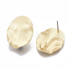 Smooth Surface Alloy Stud Earring Findings PALLOY-T064-35MG-2