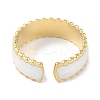 Ion Plating(IP) 304 Stainless Steel Enamel Cuff Finger Rings LS-RJEW-L107-083G-01-3