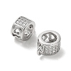 Brass Micro Pave Cubic Zirconia Tube Bails ZIRC-P112-03P-2