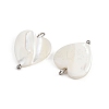 Natural Shell Heart Pendants X1-STAS-D378-34P-2