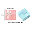 8Pcs 4 Colors Valentines Day Presents Packages Cardboard Ring Boxes CBOX-FS0001-07-4