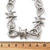 304 Stainless Steel Barb Wire Link Chain Necklaces for Women Men NJEW-A043-04P-5