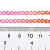 Gradient Color Baking Paint Glass Bead Strands DGLA-A039-T6mm-A04-5