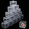 16Pcs Square Transparent Plastic Ring Viewer Magnifier Boxes CON-FG0001-26-1