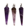 Natural Amethyst Pointed Pendants G-D089-01P-05-1