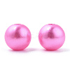 Spray Painted ABS Plastic Imitation Pearl Beads OACR-T015-05B-15-2