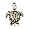 Tibetan Style Alloy Sea Turtle Pendants TIBEP-22101-AS-LF-1