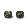 Plating Opaque Acrylic Beads OACR-R005-03B-2