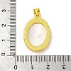 Natural Yellow Shell Carved Nine Tailed Fox Pendants KK-D537-08G-01-3