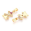 Brass Micro Pave Cubic Zirconia Pendants KK-N257-69G-2