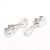 Tibetan Style Alloy Infinity with Hope Links connectors TIBE-S230-AS-LF-1