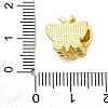 Rack Plating Brass Micro Pave Cubic Zirconia European Beads KK-Z081-14-3