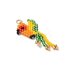 Glass Seed Beaded Bird Pendants PALLOY-MZ00920-05-3