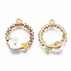 Alloy Enamel Pendants ENAM-S126-003B-RS-2