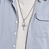Eye of Horus Ankh Cross 304 Stainless Steel Pendant Wheat Chain Necklaces FS-WGA516E-03-1