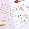 Brass Lobster Claw Clasps and Open Jump Rings KK-SC0001-41G-2