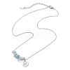 Natural Aquamarine Chip & Constellation Pendant Necklaces NJEW-JN05084-12-4