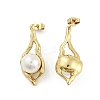 Ion Plating(IP) 304 Stainless Steel Teardrop Stud Earrings EJEW-A119-02G-4