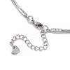 304 Stainless Steel Knot Snake Chain 2-Strand Necklaces NJEW-JN05885-5