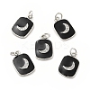 Brass Micro Pave Cubic Zirconia Pendants KK-E068-VB439-2-2