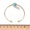 Women's Synthetic Cuff Bangles BJEW-L719-01G-05-5