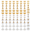 6 Styles 304 Stainless Steel & Silicone & Brass Ear Nuts STAS-ME0001-02-1