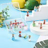 28Pcs 4 Style Glass Wishing Bottle Pendant Decorations GLAA-FW0001-01-5