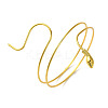 Alloy Upper Arm Open Cuff Bangles for Women BJEW-U037-01A-G-2