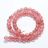 Cherry Quartz Glass Beads Strands G-I199-28-16mm-2