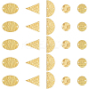 BENECREAT 50Pcs 5 Style Brass Connector Charms FIND-BC0002-61-1