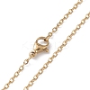 Natural Mixed Gemstone & Heart Pendant Necklaces with Golden Brass Cable Chains NJEW-JN04618-6