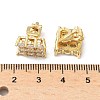 Brass Micro Pave Clear Cubic Zirconia Clip-on Earrings EJEW-A132-02C-G-5