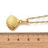 Summer Beach 304 Stainless Steel Pendant Rope Chain Necklaces for Women STAS-Z108-01G-02-5