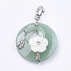 Natural Green Aventurine Pendants G-F546-A06-2