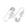Alloy Safety Pin with Snake Hoop Earrings for Women LS-EJEW-E176-01P-3