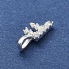 925 Sterling Silver with Cubic Zirconia Charms STER-Q004-01F-S-3