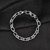 Tarnish Resistant 304 Stainless Steel Figaro Chain Bracelets BJEW-P237-24P-1