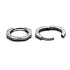 304 Stainless Steel Octagon Huggie Hoop Earrings STAS-J033-04B-P-3