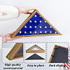 Triangle Wooden Wall Mounted Foldable Flag Cases CON-WH0125-09A-3