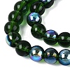 Transparent Electroplate Glass Beads Strands LS-EGLA-Q132-6MM-01A-21-3